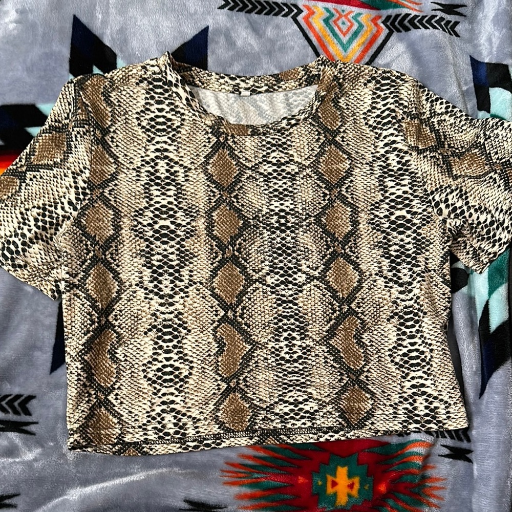 Snake Print Women's Top